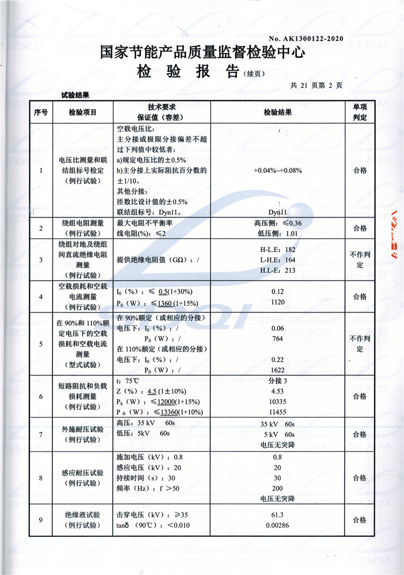 高低压试验报告-S11-1250贾汪贾汪贾汪油浸式变压器-2.jpg